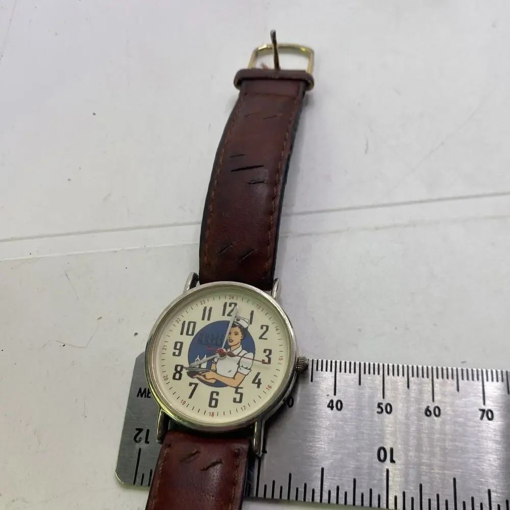 Vintage Nurse Mates Womens Watch Works New Battery